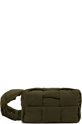 Bottega Veneta ミディアム Arco パッド入り カメラバッグ Bottega Veneta: カーキ ミディアム Arco パデッド カメラバッグ