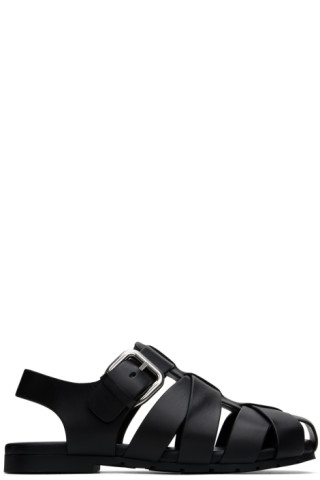 ボッテガ・ヴェネタ アルフィー サンダル Bottega Veneta: ブラック Alfie サンダル | SSENSE 日本