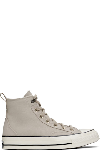 Gray Chuck 70 Jungle Cloth Overlay Sneakers by Converse on Sale