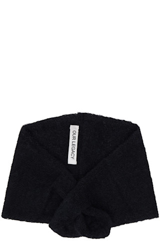 OUR LEGACY: Black Miniature Scarf | SSENSE OUR LEGACY: Black Miniature Scarf | SSENSE