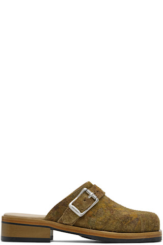 【関税込み】OUR LEGACY カーキ Camion ミュール Khaki Camion Mules by OUR LEGACY on Sale