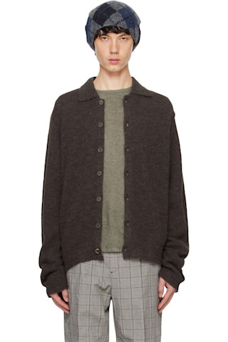 Brown Evening Polo Cardigan by OUR LEGACY on Sale Brown Evening Polo Cardigan by OUR LEGACY on Sale