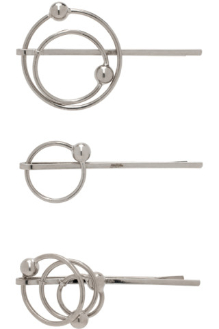 Silver Piercing Hair Pin Set by Jean Paul Gaultier on Sale Silver Piercing Hair Pin Set by Jean Paul Gaultier on Sale