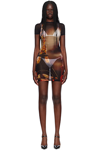 Black & Red 'The Pigalle' Minidress by Jean Paul Gaultier on