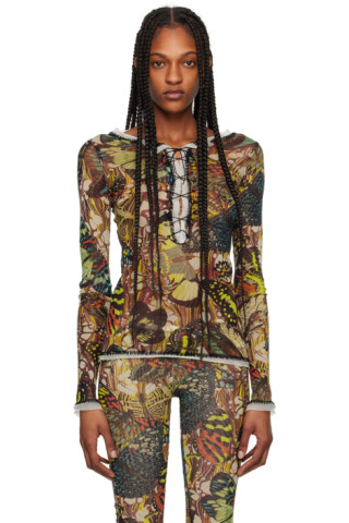 Multicolor 'The Butterly' Long Sleeve T-Shirt by Jean Paul Multicolor 'The Butterly' Long Sleeve T-Shirt by Jean Paul