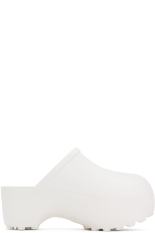 【PRAYING】KLOGS (WHITE) White 'Praying' Clogs by Praying on Sale