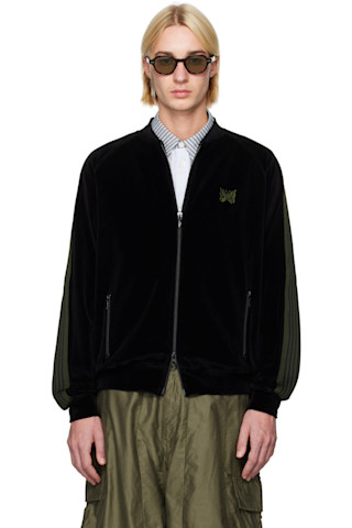 Black R.C. Track Jacket by NEEDLES on Sale Black R.C. Track Jacket by NEEDLES on Sale
