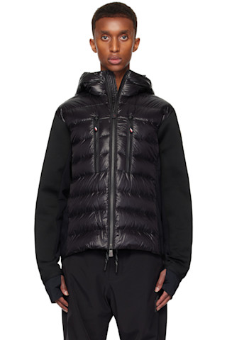 Moncler Grenoble: ブラック パネル ダウン ジャケット | SSENSE Moncler Grenoble: ブラック パネル ダウン ジャケット | SSENSE