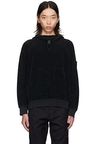 Black Loose-Fit Hoodie by Stone Island on Sale Black Loose-Fit Hoodie by Stone Island on Sale