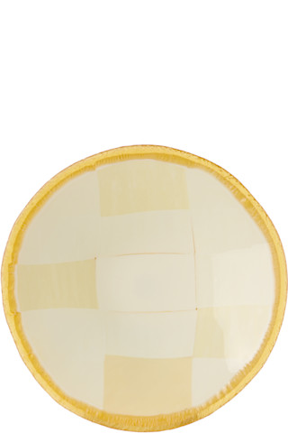 Beige Squares Large Fusing Glass Plate by Los Objetos Decorativos ...