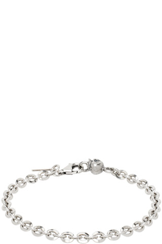 SSENSE Exclusive Silver Chain Link Bracelet by Emanuele