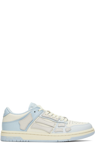 スニーカー AMIRI TOW-TONE LEATHER SKEL SNEAKERS Amiri Men's Skel Leather Two-Tone Sneakers () IFCHIC.COM
