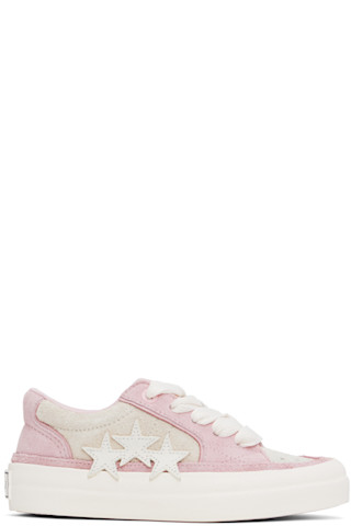 アミリ サンセット スケート ロー スニーカー ホワイト&ピンク Pink & White Sunset Skate Low Sneakers by AMIRI on Sale
