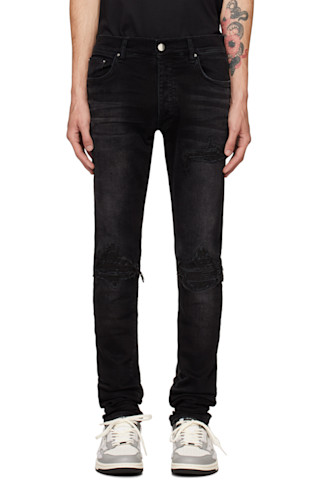 Black MX1 Bandana Jacquard Jeans by AMIRI on Sale Black MX1 Bandana Jacquard Jeans by AMIRI on Sale