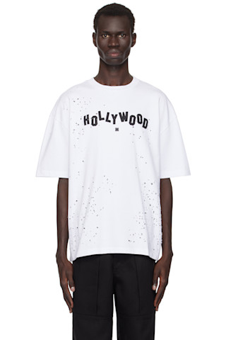 AMIRI★ハリウッド オーバーサイズTシャツ AMIRIのホワイト Hollywood Shotgun Tシャツがセール中