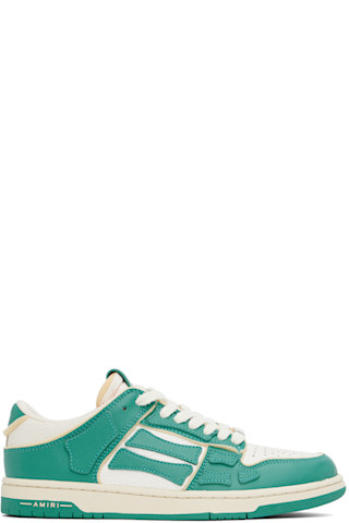 【AMIRI】ブルー&ホワイト Collegiate Skel Top スニーカー Blue & White Collegiate Skel Top Low Sneakers by AMIRI on Sale