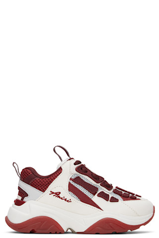 ♦AMIRI♦レッド＆オフホワイト MA Runner スニーカー 平野紫耀着用【AMIRI】レッド＆オフホワイトMA Runnerスニーカー