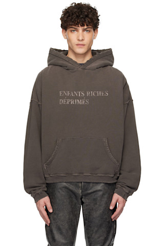 Enfants Riches Déprimés: グレー クラシック ロゴ フーディ | SSENSE 日本