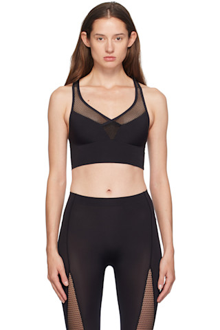 【関税込み】Yasmine Eslami ブラック Lou スポーツレギンス Black Lou Yoga Sport Bra by Yasmine Eslami on Sale