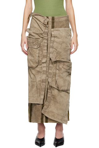 【超美品】8ヤーズ♪ Cargo Skirtポケット付き M ベージュ 242893F092000_1.jpg