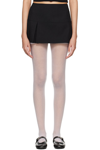 【関税込み】Shushu/Tong ブラック ローライズ ミニスカート 242901F090004_1.jpg