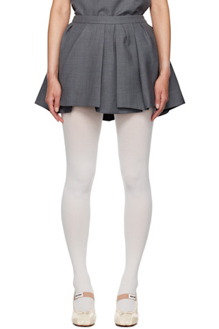 【関税込み】Shushu/Tong SSENSE限定 グレー ミニスカート 242901F090013_1.jpg