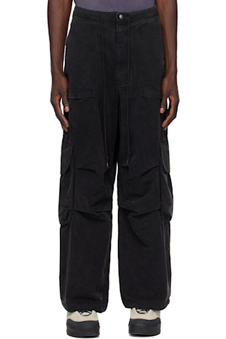Entire Studios: Black Freight Cargo Pants | SSENSE Entire Studios: Black Freight Cargo Pants | SSENSE