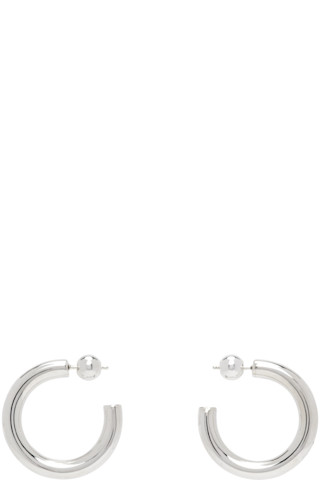 Sophie Buhai: Silver Small Everyday Hoop Earrings | SSENSE Sophie Buhai: Silver Small Everyday Hoop Earrings | SSENSE