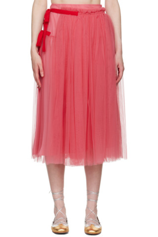 【関税込み】Molly Goddard ピンク Lottie ミディアムスカート 242943F092005_1.jpg