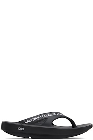 TAKAHIROMIYASHITA TheSoloist.: Black OOFOS Edition Flip TAKAHIROMIYASHITA TheSoloist.: Black OOFOS Edition Flip