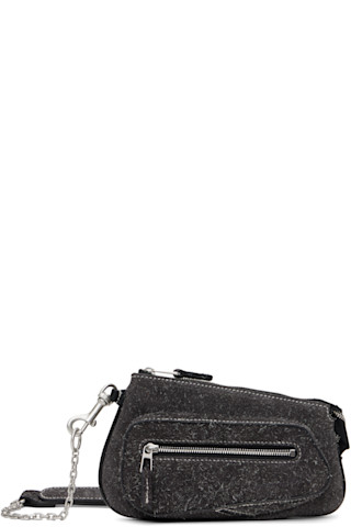Kiko Kostadinov: Gray Trivia Chain Pochette Bag | SSENSE Kiko Kostadinov: Gray Trivia Chain Pochette Bag | SSENSE