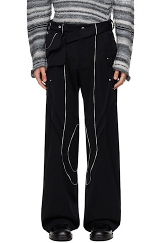 Kiko Kostadinov: Black Chalice Trousers | SSENSE Kiko Kostadinov: Black Chalice Trousers | SSENSE