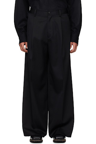 stein: Black Extra Wide Trousers | SSENSE stein: Black Extra Wide Trousers | SSENSE