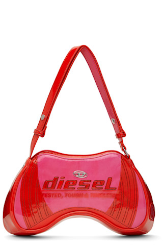 【関税込み】Diesel ピンク&レッド Play ショルダーバッグ 251001F048028_1.jpg