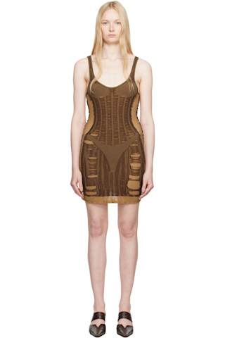 ワンピース DIESEL 'M-Calimera' dress Brown Brown M-Calimera-Short Minidress by Diesel on Sale