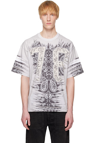 【関税込み】Diesel ブラック T-Boxt-78-R1 Tシャツ T-BOXT-78-R1 T-shirt with 78 bandana print｜ブラック｜メンズ