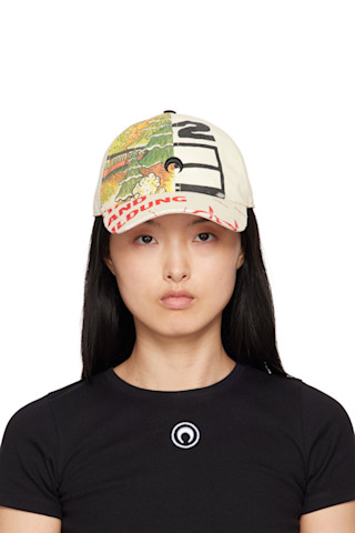 Marine Serre: オフホワイト リジェネレイテッド トートバッグ ベース