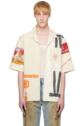 'Regenerated Silk Scarves Bowling' shirt Shirt, blouse