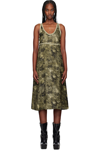 【関税込み】R13 グリーン Taped Tank ミディアムワンピース R13のグリーン Taped Tank ミディアムワンピースがセール中