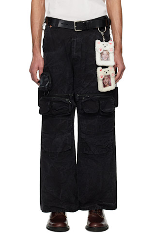 doublet: Black Oshi-Katsu Pocket Cargo Pants | SSENSE doublet: Black Oshi-Katsu Pocket Cargo Pants | SSENSE