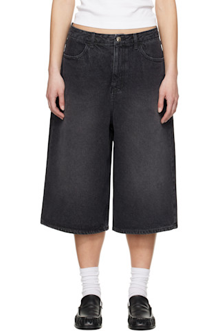 Black Sig; TRS Tag 01 Denim Shorts by ADER error on Sale