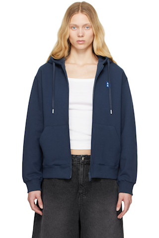 【ADERERROR】Sig; TRS Tag hoodie 01 Garment Dying Navy Sig; TRS Tag 01 Zip-Up Hoodie by ADER error on Sale