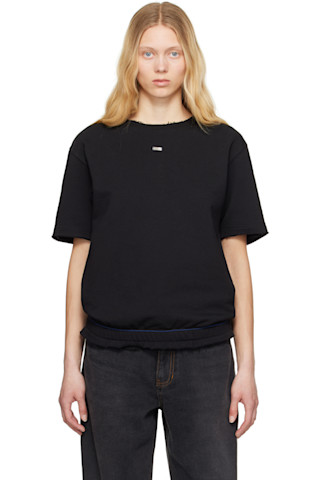 【ADER ERROR】 Half Sleeve Sweatshirt Product. 36 Black Half Sleeve Product. 36 Sweatshirt by ADER error on Sale