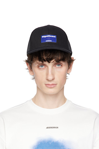 【関税込み】ADER error ブラック Sig; BL Tag 01 キャップ Black Sig; 'Significant' Tag 01 Cap by ADER error on Sale