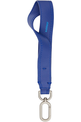 ADER ERROR 青 レザー キーホルダー Blue Wristlet Keychain by ADER error on Sale