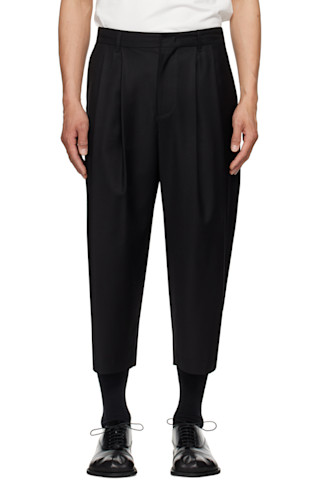 【関税込み】ADER error ブラック Product. 83 トラウザーズ ADER error: ブラック Sig; Tag 01 トラウザーズ | SSENSE 日本