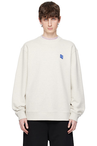 【ADER ERROR】 Sig; TRS Tag sweatshirt 01 ADER error: Gray Sig; TRS Tag 01 Sweatshirt | SSENSE