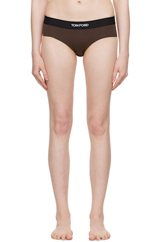 【関税込み】TOM FORD ブラウン モダール シグネチャ ショーツ 251076F074007_1.jpg