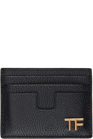 TOM FORD: ブラック グレインレザー カードケース | SSENSE 日本