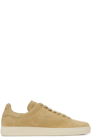 【関税込み】TOM FORD ブルー Warwick スエード スニーカー Beige Suede Warwick Sneakers by TOM FORD on Sale